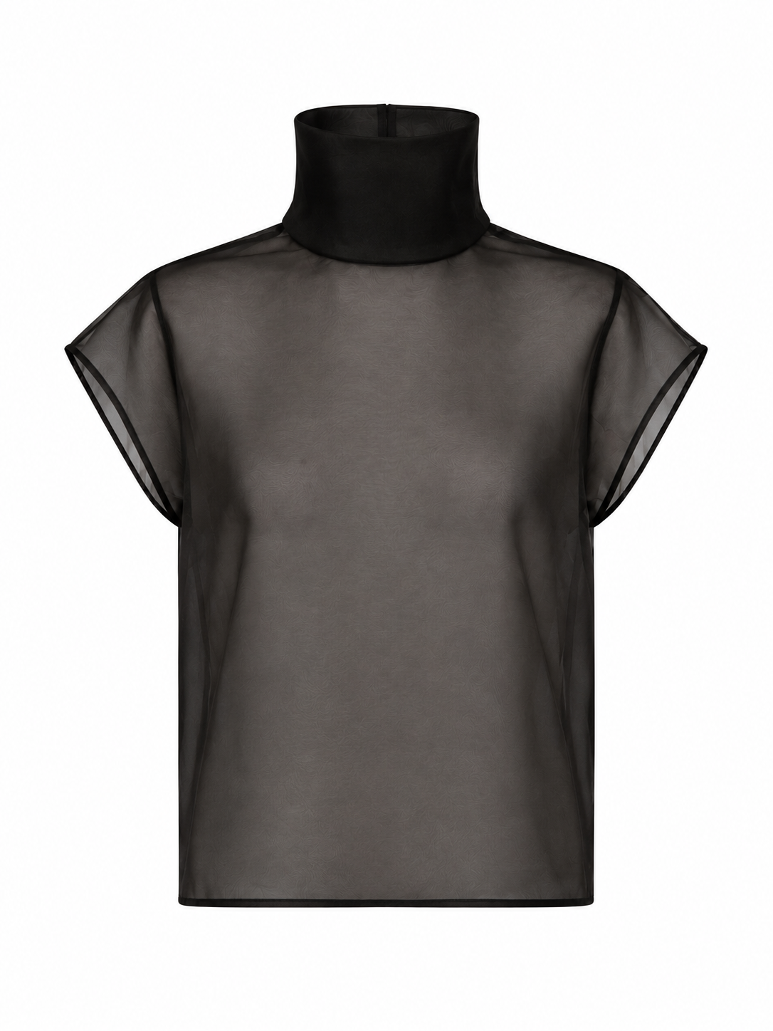 LUNA ORGANZA TOP IN NERO