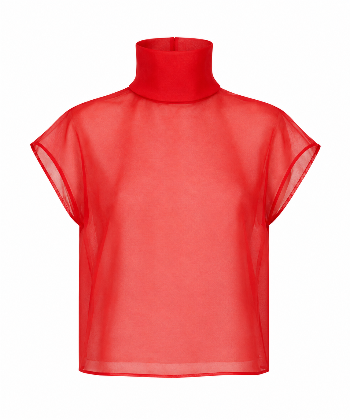 LUNA ORGANZA TOP IN ROSSO