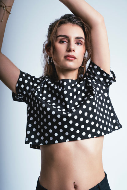 NOIR POLKA TOP