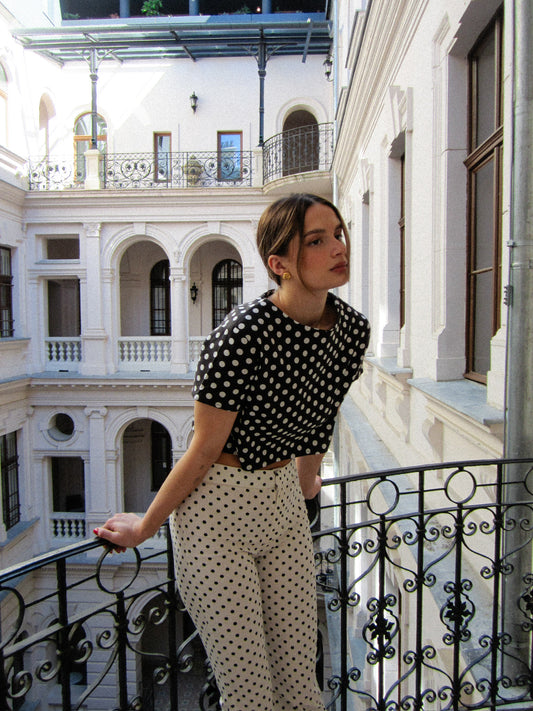 NOIR POLKA TOP